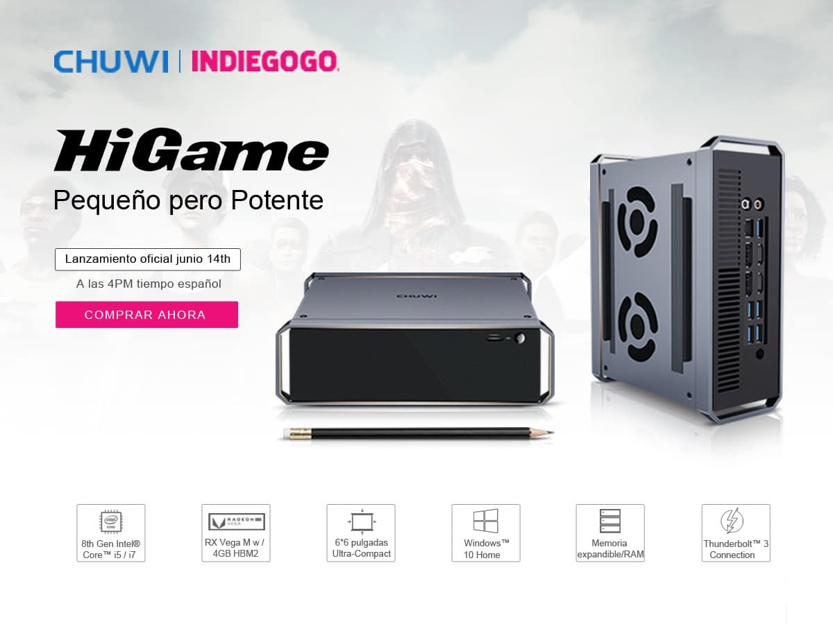CHUWI agrega más memoria RAM y ROM a la HiGame en Indiegogo