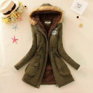chaqueta larga de mujer