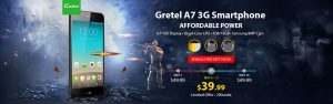 SUPER PROMOCIÓN y VÍDEO mostrando el smartphone Gretel A7 6 gretel a7 39.99 gearbest