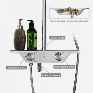 SUPER PRECIO Columna termostática de ducha Homelody 8 columna termostática de ducha 3