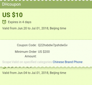 cupones descuento Dhgate