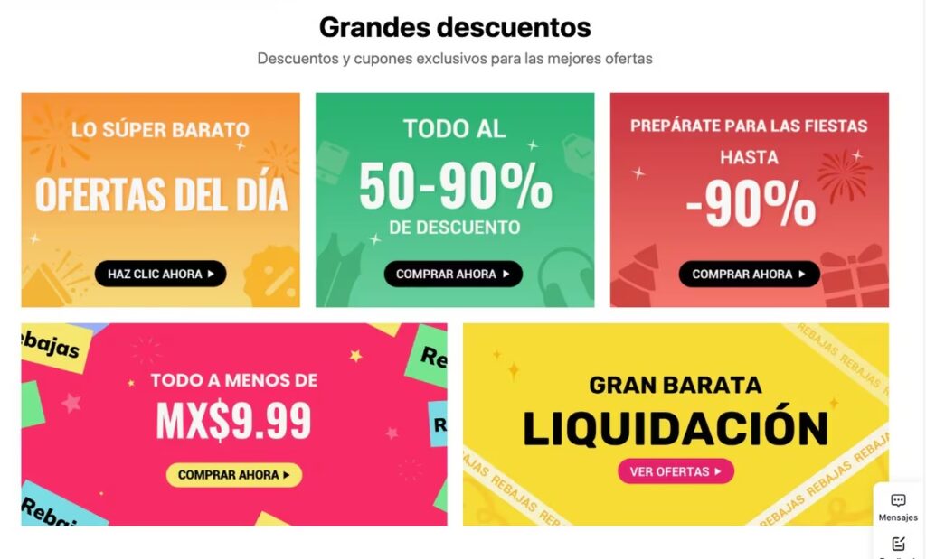 conseguir cupones y descuentos en Temu 2