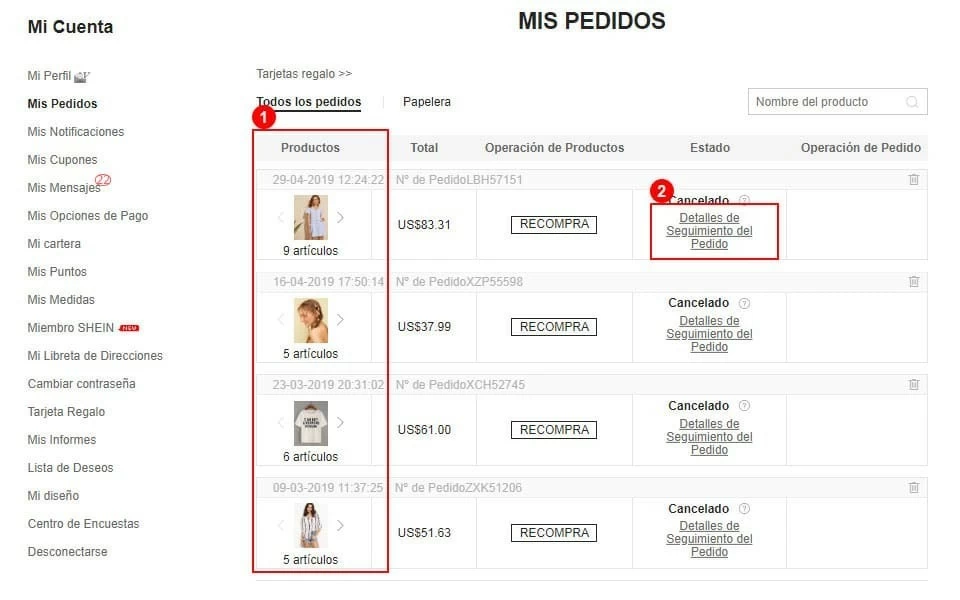 Estados del pedido Shein explicados: qué significa cada uno en España 3 estados del pedido SHEIN